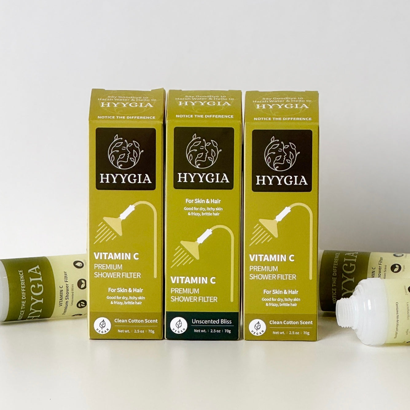 HYGIA ハイジア　セット　950g✖️5、450g✖️5、360g✖️12 HYYGIA Premium Shower Filter